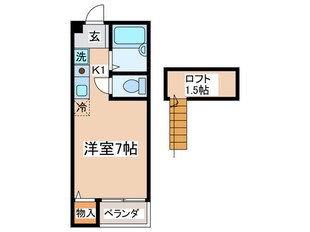 しゃんぶる　みおの物件間取画像